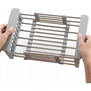 S&eacute;choir &agrave; Vaisselle Extensible,&Eacute;gouttoir &agrave; Vaisselle en Acier Inoxydable sur l'&eacute;vier &Eacute;gouttoir &agrave; Vaisselle avec Bras r&eacute;glables &Eacute;gouttoir &agrave; Vaisselle
