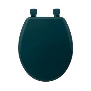 Abattant wc en Bois Luxe 48cm Bleu Pétrole