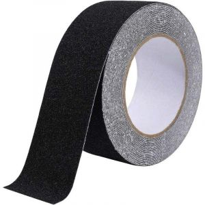 Bande Antid&eacute;rapante Adh&eacute;sive pour Escaliers, Friction, Abrasif pour Les S&eacute;curit&eacute;, Escabeau, Int&eacute;rieur, Ext&eacute;rieur, Haute Traction, 5cm x 10m, Noir