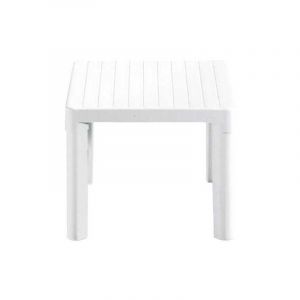 Table d'appoint en r&eacute;sine Tip Quadro Blanc 47X 47 1022 Scab