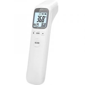 Thermom&egrave;tre Frontal et Oreille, Thermom&egrave;tre Num&eacute;rique Infrarouge pour Enfant, Adulte - gris &Eacute;tiquette