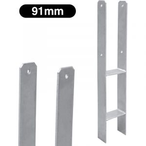 Wolketon 6x support de poteau Ancre de poteau H pergola pied de poteau support de cl&ocirc;ture Ancre 91mm