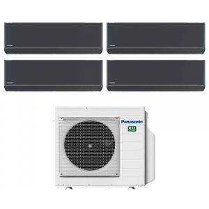 Panasonic - Quadri Split rèversible Air Conditioner Series Etherea Dark 7+7+12 with CU-4Z68TBE R-32 Wi-Fi Integrated Colour Graphite Grey