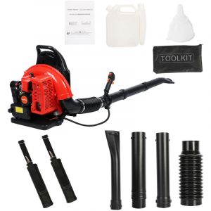 Souffleur thermique &agrave; dos - souffleur de feuilles - 63CC - EB650 - 2.3KW - 6800r/min - Volume du r&eacute;servoir 1.7L - Rouge