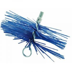 SIT - Brosse de ramonage de chemine'e en nylon 25 cm raccord male 12 ma nettoyage des chemine'es en inox