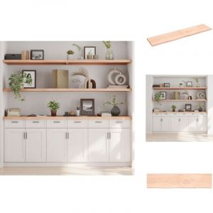 Vidaxl - tagère murale 220x50x(2-4) cm bois de chêne massif non traité - Étagère Murale - Étagère Rustique - Étagère En Bois - Étagère Flottante