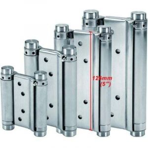 Charni&egrave;res &agrave; ressort double action en acier inoxydable (126 mm) pour portes battantes Charni&egrave;re &agrave; fermeture automatique pour porte d'armoire de