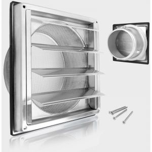 125mm Grille de ventilation, 304 inox Clapet anti-retour Grille de protection contre les intemp&eacute;ries, Grille de ventilation avec