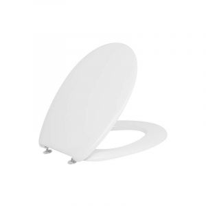 Hamberger Sanitary - Abattant wc gola blanc duroplast - charniere inox lxHxP : 383x49x460 mm