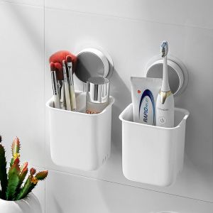 Shining House - 2PCS Support de Rangement pour Brosse à Dents Mural Porte Brosse a Dent et Dentifrice Range Brosse a Dent Electrique Support Brosse a