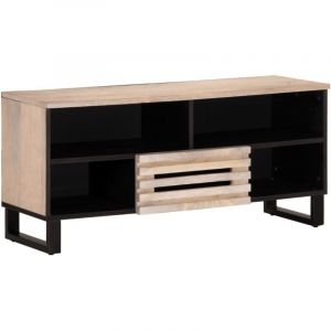Maison Chic - Meuble TV-Banc TV-Meuble Télé 100x34x46 cm bois massif de manguier 453675