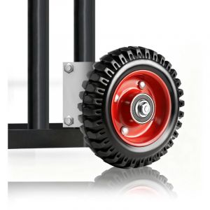 200mm Roulettes de portail, Roues Robustes en Caoutchouc Plein avec Quincaillerie pour Portails M&eacute;talliques, Portails en Bois, Portillons, Portails