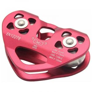 Alovez - Poulie Tandem Poulie d'escalade extérieure double axe de levage et de transport à haute altitude câble d'acier extension de tyrolienne