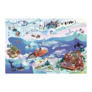 House Of Kids - Tapis enfant tiss&eacute; 100x150 multicolore rectangle banquise
