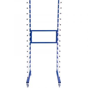 Etag&egrave;re de S&eacute;chage 15 &eacute;tages / Niveaux Acier Inoxydable Bleu Jusqu'&agrave; 300KG Chariot de Rangement Sur Roulette S&egrave;chage de Peinture Planche de Pl&acirc;tre