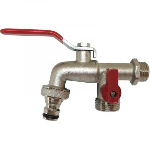 Puteus - Robinet de puisage 1/4 tour laiton 15x21-20x27 sortie supp.