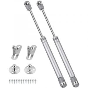 Lot de 2 V&eacute;rin &agrave; Gaz, 200N / 20kg Verin Meuble Ressort Amortisseurs &agrave; Gaz avec Vis, Verin Hydraulique Levage de Porte Armoire Cuisine Placard