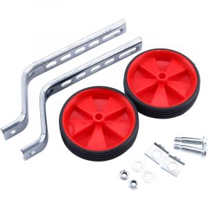 Stabilisateurs de vélo stables pour enfants, roues d'entranement de vélo, sécurité universelle, 12 à 20 pouces, rouge