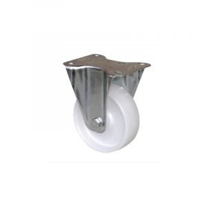 Cime - Roulette Port-roll platine fixe 75x60mm, diamètre 65mm, hauteur 86mm.
