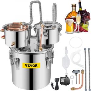 VEVOR Cuve de Fermentation, Machine Moonshine Acier Inoxydable avec Pompe de Circulation Stockage de Brassage Bouilloire Kit de Brassage a Domicile