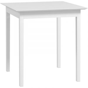 Fairwhale - Table carrée bois 75x75x76cm - Pour 2 personnes - Blanche - Idéale cuisine/salle à manger - Design moderne