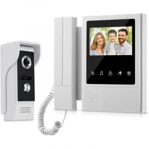 4.3'' TFT couleur c&acirc;bl&eacute;e vid&eacute;o intercom t&eacute;l&eacute;phone de porte syst&egrave;me de sonnerie pour la maison 700TVL IR vision nocturne cam&eacute;ra ext&eacute;rieure t&eacute;l&eacute;phone