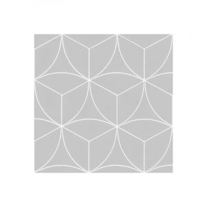 Décoweb - Sol Vinyle Textile économique - Rosace géométrique - Gris - Rouleau de 2m x 2m