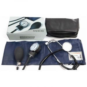 Tensiomètre manuel avec stéthoscope Tensiomètre pour le bras Tensiomètre pour le coeur du foetus Stéthoscope double tube à double tête noir
