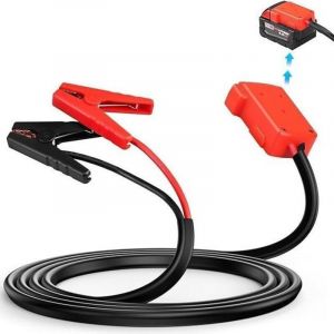C&acirc;bles de d&eacute;marrage avec pinces crocodiles compatibles avec batterie Milwaukee M18 18 V, pinces de d&eacute;marrage en silicone 8 AWG, c&acirc;ble de d&eacute;marrage