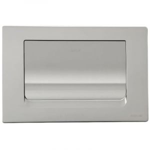 Plaque de commande murale simple volume réservoir wc encastré, chromé mat
