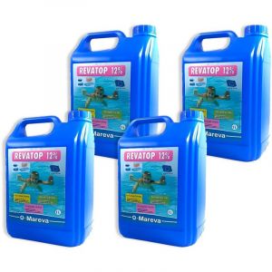 Mareva - Traitement rattrapage eau verte revatop 12% 4 x 5 l