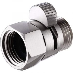 Vanne D'arr&ecirc;t de Douche T&ecirc;te Robinet D'arr&ecirc;t en Laiton avec Poign&eacute;e en M&eacute;tal Nickel Bross&eacute;