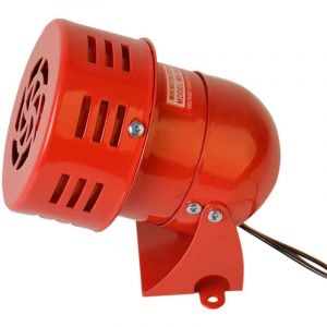 Sir&egrave;ne Alarme 220V Puissant &agrave; Exterieure, Sirene Alarme 120 dB,Rouge Moteur Conduit Sir&egrave;ne M&eacute;tal Corne Industrie Bateau Alarme