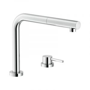 Mitigeur évier avec bec extractible Nobili Acquerelli série AQ93500CR Chromé - Laiton