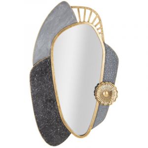 Epikasa - Miroir avec Cadre Géométrique 17, Métal, mdf, Verre, Multicouleur, 55,9x5,7x90,8 cm