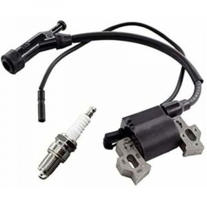 Ensemble comprenant une bobine d'allumage et une bougie d'allumage pour le groupe &eacute;lectrog&egrave;ne Berlan BSTE3000 2800 W / 6,5 CV et le Scheppach SG3000.