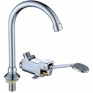 Robinet &agrave; p&eacute;dale pour &eacute;vier de cuisine, robinet de salle de bain, mitigeur de lavabo, vanne de commande au pied