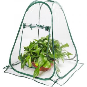 Mini Serre Pop Up, Petite Tente d'Hivernage pour Plantes, Protection Contre Le Gel (70 x 70 x 80 cm)