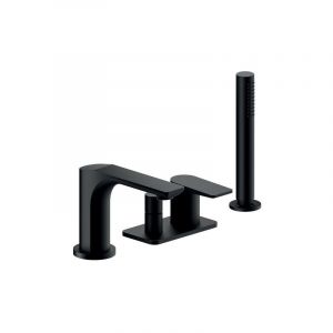 Mitigeur bain-douche 4 trous sur gorge black mat - CRISTINA ONDYNA BA18113