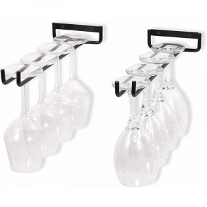 Lot de 2 Support de Verre Porte-Verres Suspendu pour Verre à Vin, Verre à Bière - 30cm