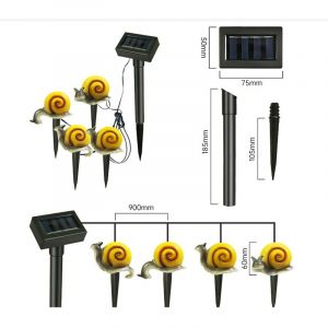 Lampe solaire Figurine solaire d'ext&eacute;rieur, ensemble de 4 lampes imperm&eacute;ables color&eacute;es sur piquet, Simulation d'animaux, lanterne &agrave; cordes