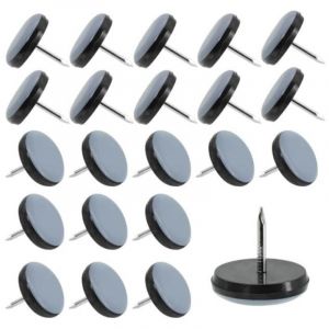 30 Pi&egrave;ces Patins pour Chaises 25mm en Patins pour Meubles Ronde Patin Chaise a Clouer Prot&eacute;ger Les carrelages, Les sols en Bois