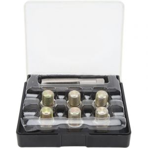 Tbest Kit de R&eacute;paration de Filetage de Bouchon de Vidange D'huile, Acier de qualit&eacute; Sup&eacute;rieure, Aluminium M13 X 1.5mm, Vis &agrave; Casserole, Outil de