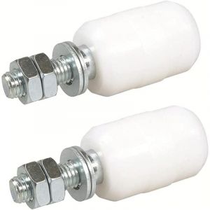 Olive De Guidage Sup&eacute;rieure Nylon, 2 Unit&eacute;srouleaux pour Porte Coulissante, Fixation avec Tige Filet&eacute;e, Olive ou Galet de Guidage pour Portail