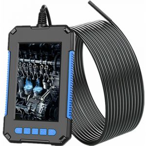 Shining House - Endoscope industriel, cam&eacute;ra d'inspection num&eacute;rique hd 1080p, &eacute;cran 4,3, cam&eacute;ra serpent &eacute;tanche 5,5 mm, avec 6 lumi&egrave;res led, c&acirc;ble