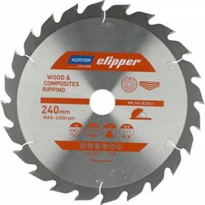 Norton Scie Circulaire Acier 240 mm 24 dents carbure