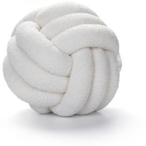 Coussin boule beige diam&egrave;tre 28CM 1 coussin rond d&eacute;coration maison coussin d&eacute;coratif esth&eacute;tique coussin en peau d'agneau