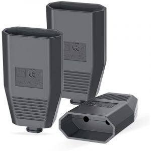 Ccykxa - a 3 Pièces Prise Electrique Femelle, Fiche Femelle, Prise Femelle 250V/2,5A, Le Connecteur Europe Fiche Plate Contact de Protection, Prise