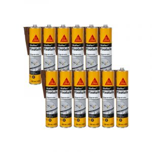 Lot de 12 mastic-colles souples SIKA Sika Fixotuile - Terre cuite - 300ml