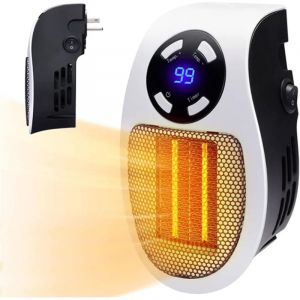 Mini lave-linge &eacute;lectrique portable avec ventilateur, t&ecirc;te de mur intelligente de 500 W avec thermostat r&eacute;glable, temporisateur et visi&egrave;re LED, petit